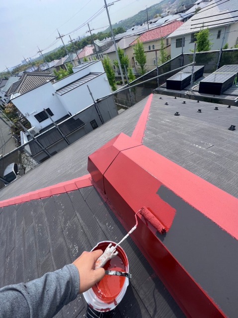 西宮市×ラジカル屋根塗装 ⑤鉄部に塗装